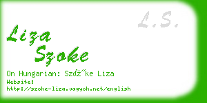liza szoke business card